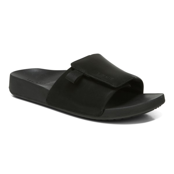 Vionic Sandals Ireland - Keira Slide Sandal Black - Womens Shoes Clearance | RYBMG-8107